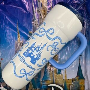 Starbucks x Disney Blue Bow Ribbon Castle Tumbler Walt Disney World NWT
